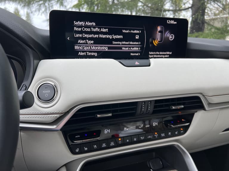 The Leather Covered Dashboard And 12 Multimedia Screen In The 2024 Mazda Cx-90