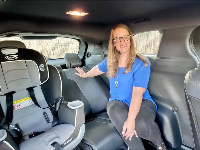 Sitting In 3Rd Row W Child Seat - Toyota Sienna Woodland Edition - Holli Fourniquet; This Is Among The Best Car Interiors For Families