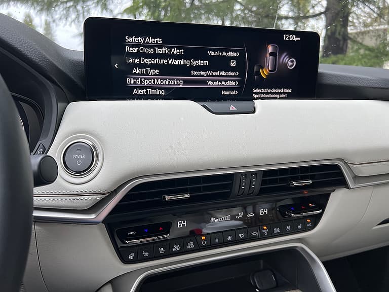 The Leather Covered Dashboard And 12 Multimedia Screen In The 2024 Mazda Cx-90