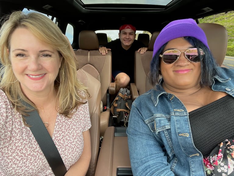 Me, Brian In The 3Rd Row And Mercedes At The Wheel