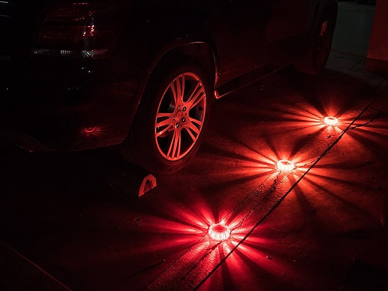 Led Road Flare Emergency Disc With Storage Bag