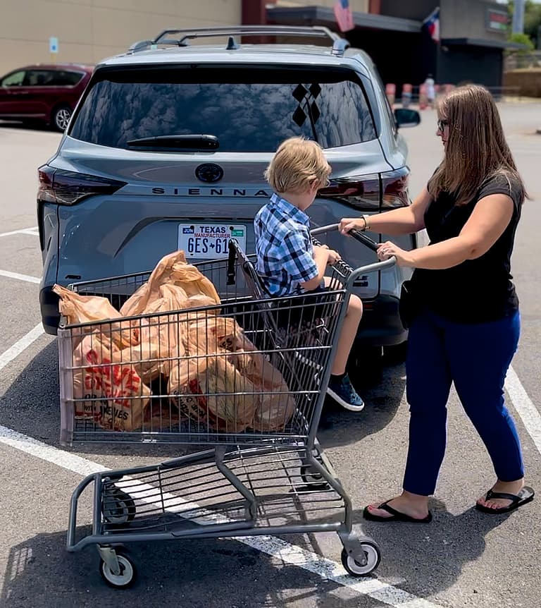 Mother’s Day Behind the Wheel: Our Favorite Family Cars and the Lessons We Aim to Leave for Our Kids 4 Loading Groceries - Toyota Sienna Woodland Edition - Holli Fourniquet