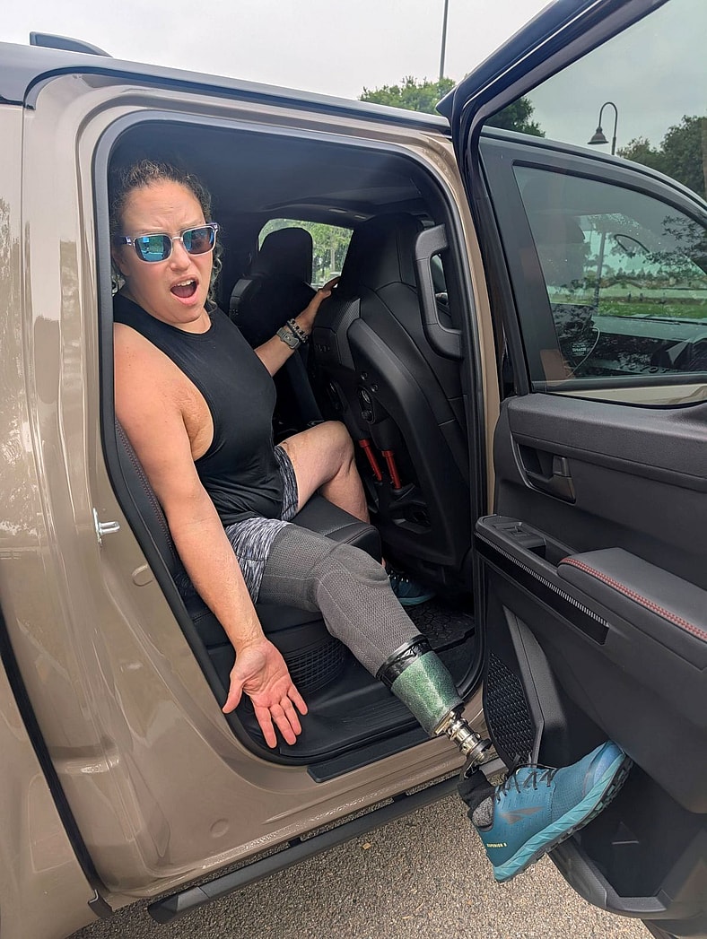 Me Sitting In The Rear Seats Of The 2025 Toyota Tacoma Trd Pro