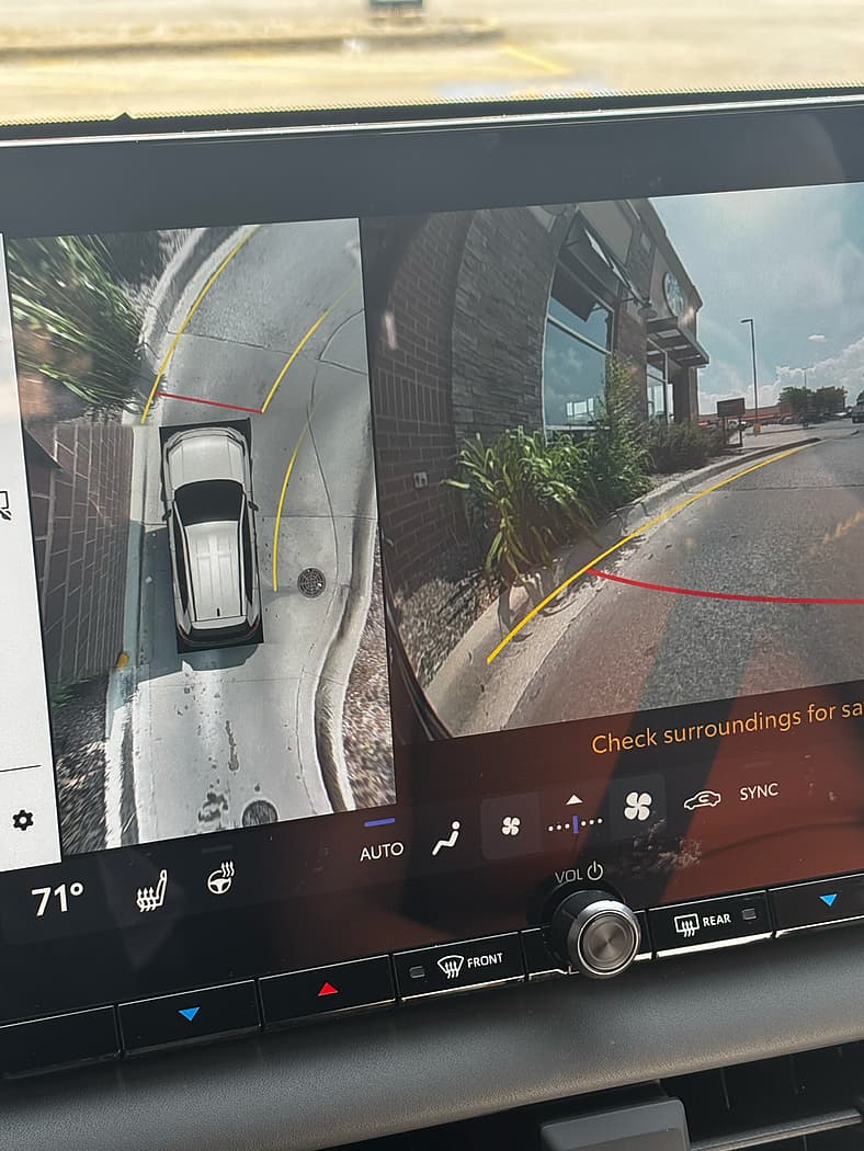 A Shot Of The 360 Degree Overhead View Camera Angle In The 2026 Toyota Rav4 Gr Sport
