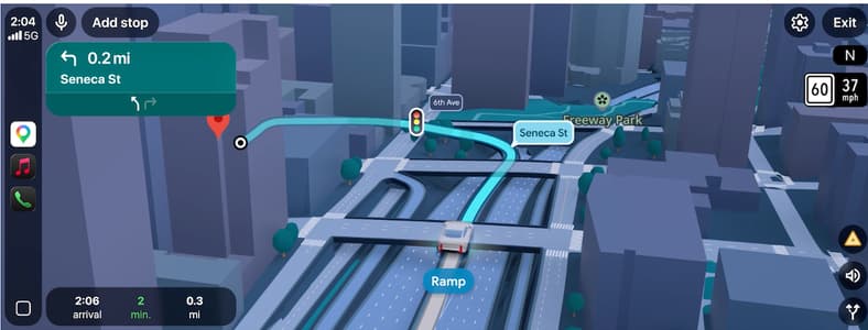 3D Google Maps Images Shift And Reveal More Detail As You Approach A Turn