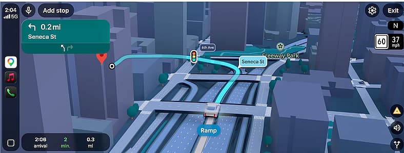 3D Google Maps Images Shift And Reveal More Detail As You Approach A Turn