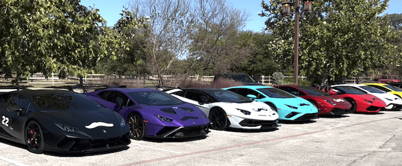 The Candy Color Array Of Mustachioed Lamborghinis