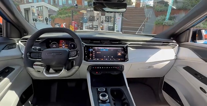 The Front Cabin Of The 2026 Jeep Cherokee Is Clean And Streamlined