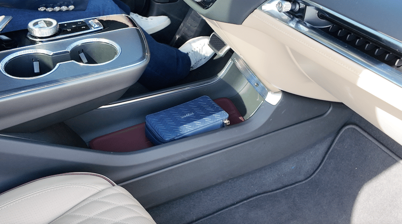 The Storage Cubby Under The Floating Center Console In The Cadillac Lyriq