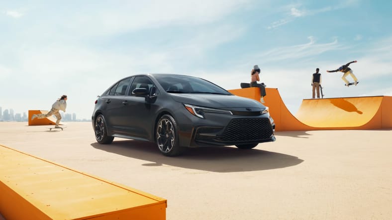 The Front End Of The Toyota Corolla Hybrid