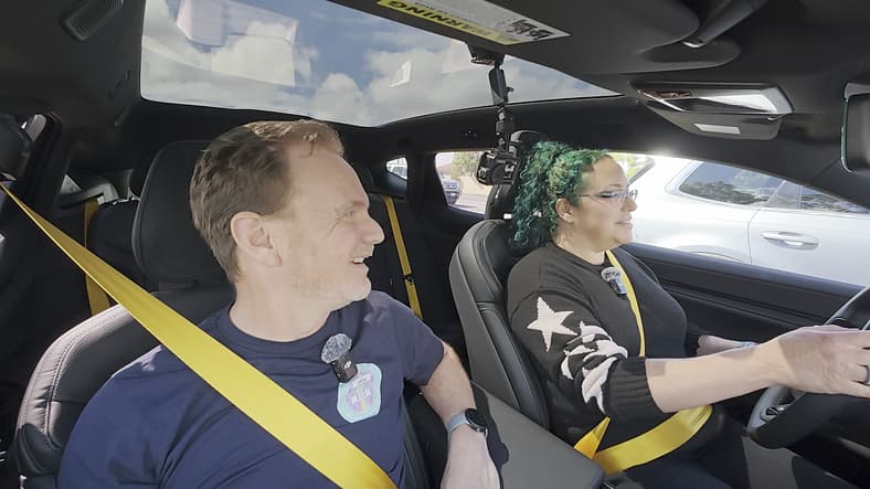 Liv Leigh And Her Husband Filming With The 2025 Polestar 3