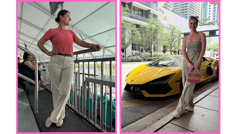 I Went to the F1 Grand Prix In Miami. This is What I Wore, and What Model Winnie Harlow Wore 3 Sara'S Day Two Fashion Featuring More Khaki And A Pink Shirt