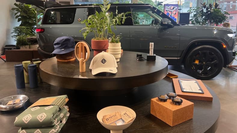 Think Car Shopping Is Boring, or Scary? Rivian Just Reinvented the Showroom and Test Drive 5 A Rivian R1S In Close To Local Artist Displays
