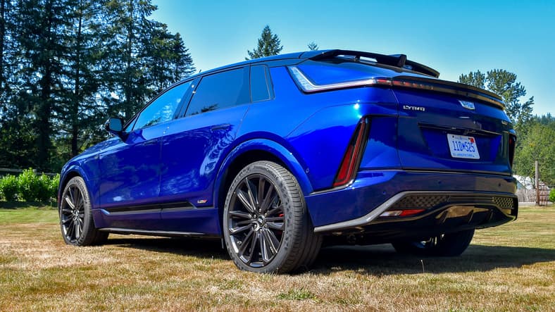 5 Reasons You Should Check Out the 2026 Cadillac Lyriq-V 4 The Rear End Of The 2026 Cadillac Lyriq-V