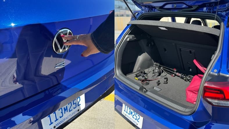 The Rear End Of The 2025 Vw Golf R 2.0T'S Hatch And Truck Space