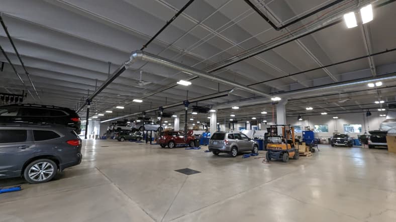 The Inside Of The Subaru Dealership'S Service Departmet
