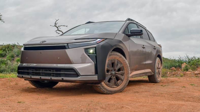 Which is the Better EV Off-Roader, The 2026 Subaru Trailseeker, or the Toyota bZ Woodland? 5 The Front Quarter End Of The 2026 Toyota Bz Woodland