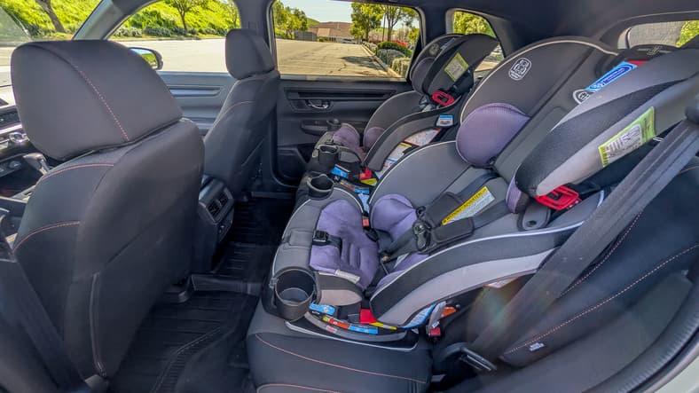 The Rear Seats Of The 2026 Honda Cr-V Trailsport, With Car Seats Installed