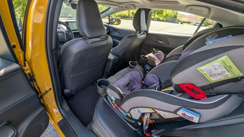 As Gas Prices Rise, the 2026 Toyota Prius PHEV Remains Becomes the Ultimate Survival Tool 6 The Rear Seats Of The 2026 Toyota Prius Xse Nightshade Phev