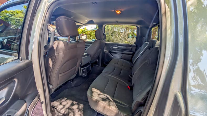 The Rear Seats Of The 2026 Ram 1500 Blackout Express