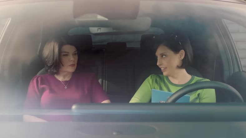 Karen And Georgia Sitting In A Hyundai Ioniq 5