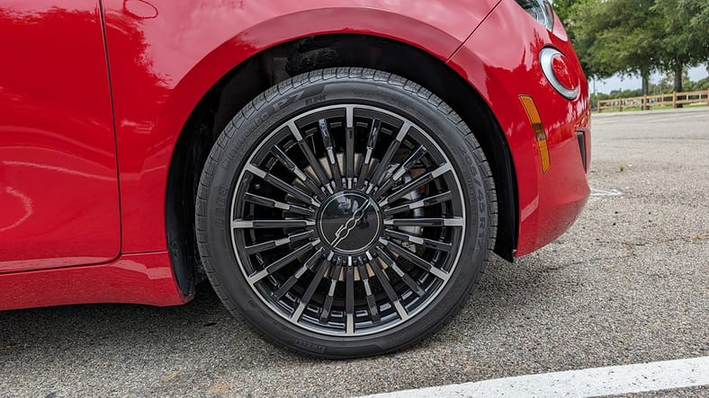 Fiat 500e: Small Car, Big Personality, Zero Emissions 9 Wheel Detail On The Fiat 500E. Photo Liv Leigh