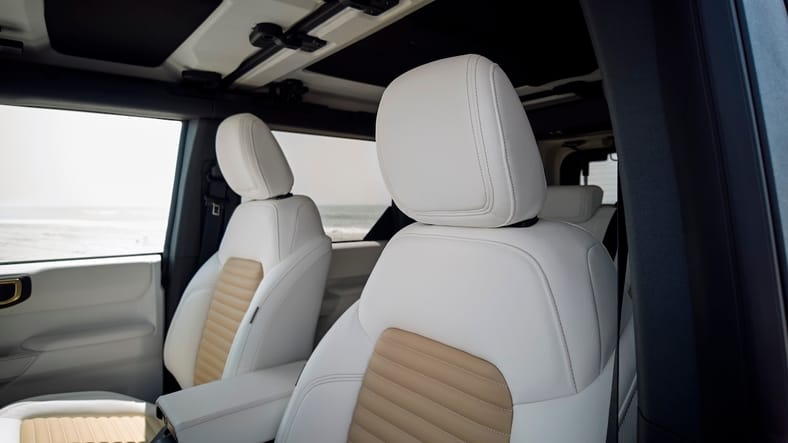 The Interior Of One Of The Alice + Olivia Ford Bronco Collaboration Models