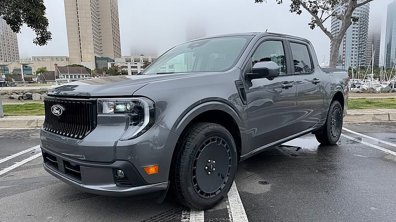 A Side View Of The He Ford Maverick Lobo