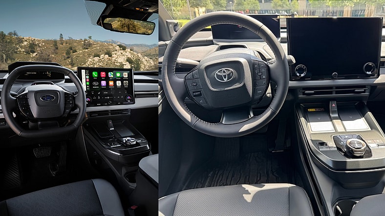 The Interior Of A Toyota Bz And Subaru Trailseeker