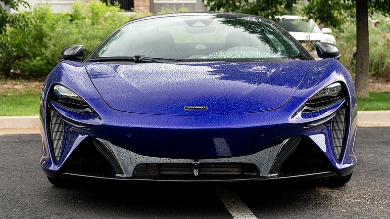 The Front End Of A Mclaren Spyder Hybrid