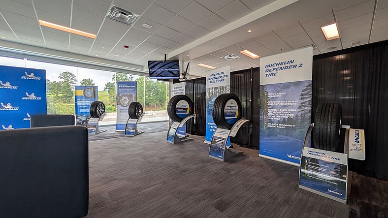 Michelin'S Tire Display As Part Of The Q&Amp;A Section