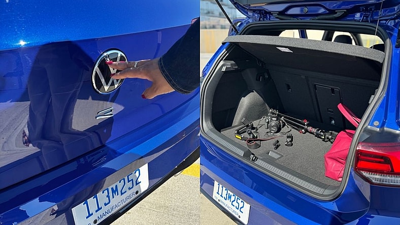 The Rear End Of The 2025 Vw Golf R 2.0T'S Hatch And Truck Space