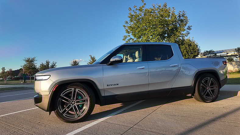 The Front End Of The 2026 Rivian R1T Quad Motor