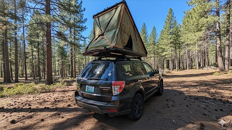 5 Things to Keep in Mind Before Putting a Rooftop Tent on Your Car 8 My Subaru Forester With A Rooftop Tent Open