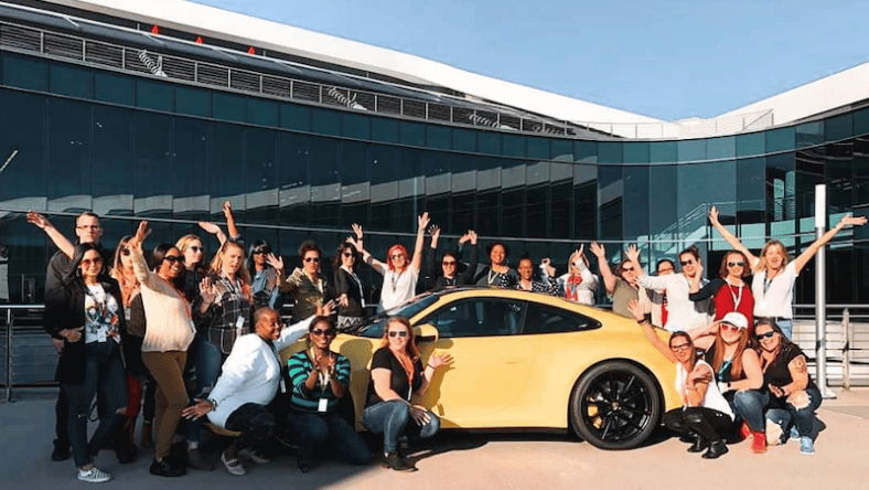 Our Group At The Porsche Experience Center