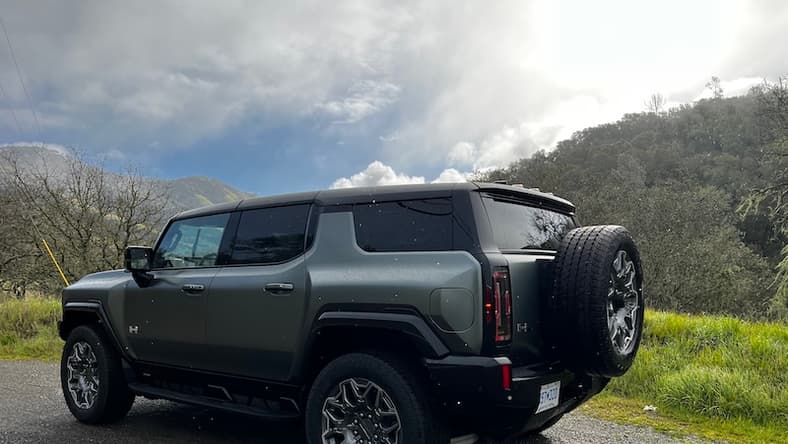A Girls Guide To Cars | Gmc Hummer Ev Suv: A Kitschy-Cool Ev With Functional Space, Utilitarian Interior - Gmc Hummer Ev Suv Rear 34