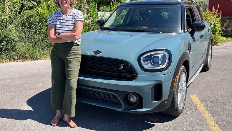 Mr Friend Sarah With Her Mini Cooper Countryman. Photo: Cindy Stagg