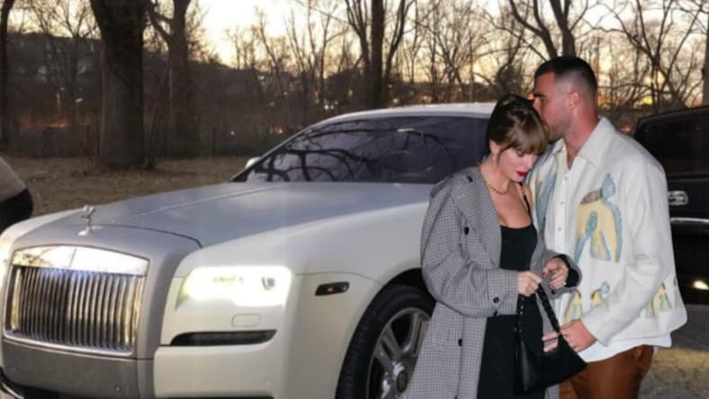 Taylor Swift Travis Kelce Getaway Cars