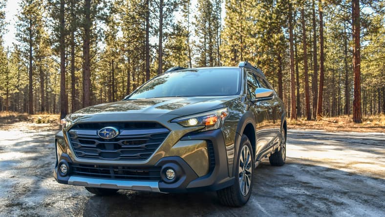 The Front End Of The 2024 Subaru Outback Touring Xt