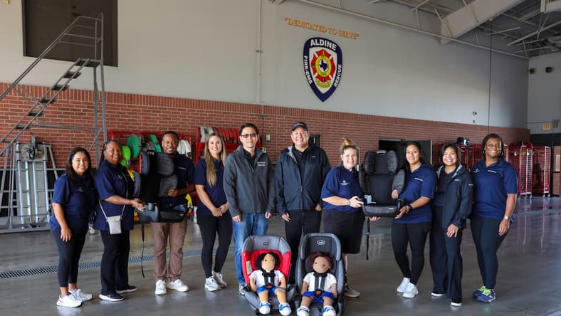 This Huge Car Company Gives To Kids and Communities, From Car Seats to Cancer Research 1 The Crew At The Aldine Fire And Rescue In Houston That Helped Educate Visitors On How To Install Car Seats Safely, And Handed Out Free Car Seats As Part Of The Hyundai Hopes And Genesis Gives Events