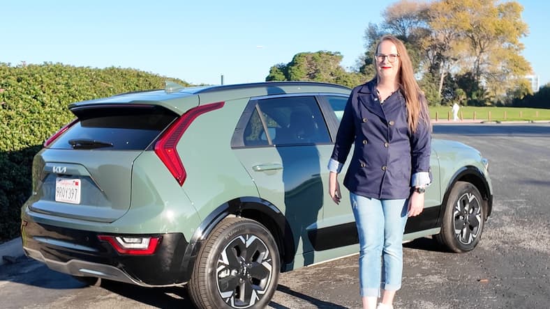 Kristen Brown With The Kia Niro Ev, Which Is Among The Best Lease Deals In January 2026