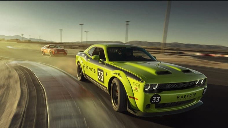 Radford'S Fleet Of Muscle Cars On The Track