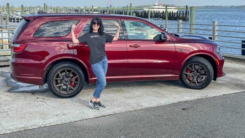 Jenn Posing With The 2026 Dodge Durango Srt Hellcat