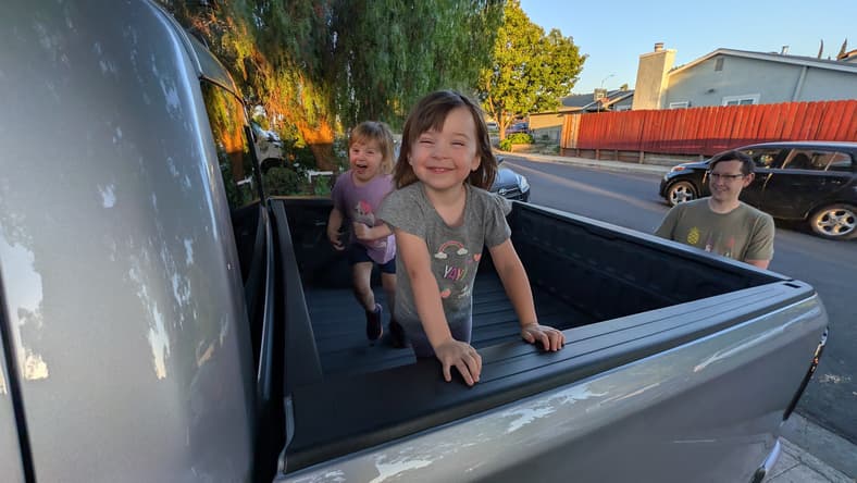 My Toddlers Playing In The Back Of The 2026 Ram 1500 Blackout Express