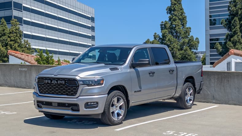 The Front Quarter End Of The 2026 Ram 1500 Blackout Express