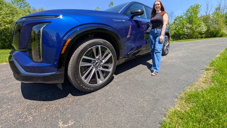 I Loved the 2026 Cadillac Vistiq 3 Row Electric SUV So Much I Considered Buying It 1 Shannon Standing With The 2026 Cadillac Vistiq
