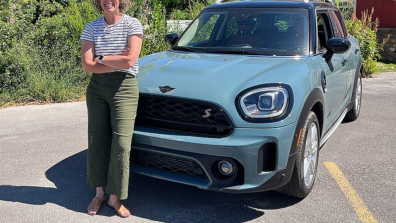 Mr Friend Sarah With Her Mini Cooper Countryman. Photo: Cindy Stagg