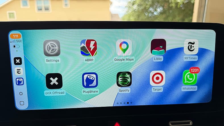 Apple Carplay With My Favorite Apps Google Maps, Onx And Plugshare