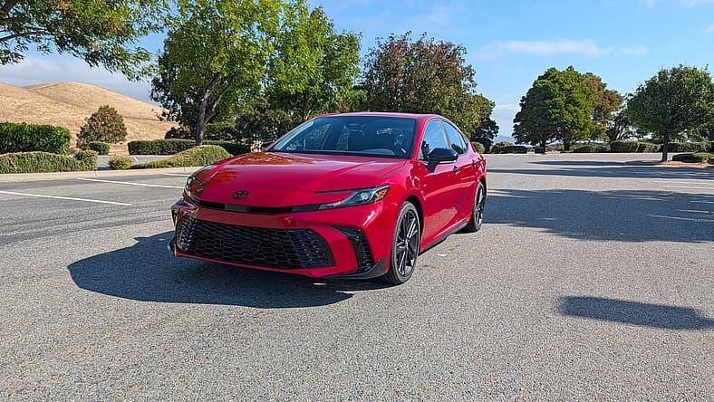 Buy This, Not That: In the Sedan vs. SUV Battle, These 8 Sedans are Family-Friendly, Less Pricey SIV Alternatives 4 The Front Quarter End Of The 2026 Toyota Camry Nighshade Hybrid Makes A Strong Argument In The Sedan Vs Suv Debate