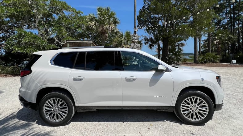 The 2024 GMC Acadia in white